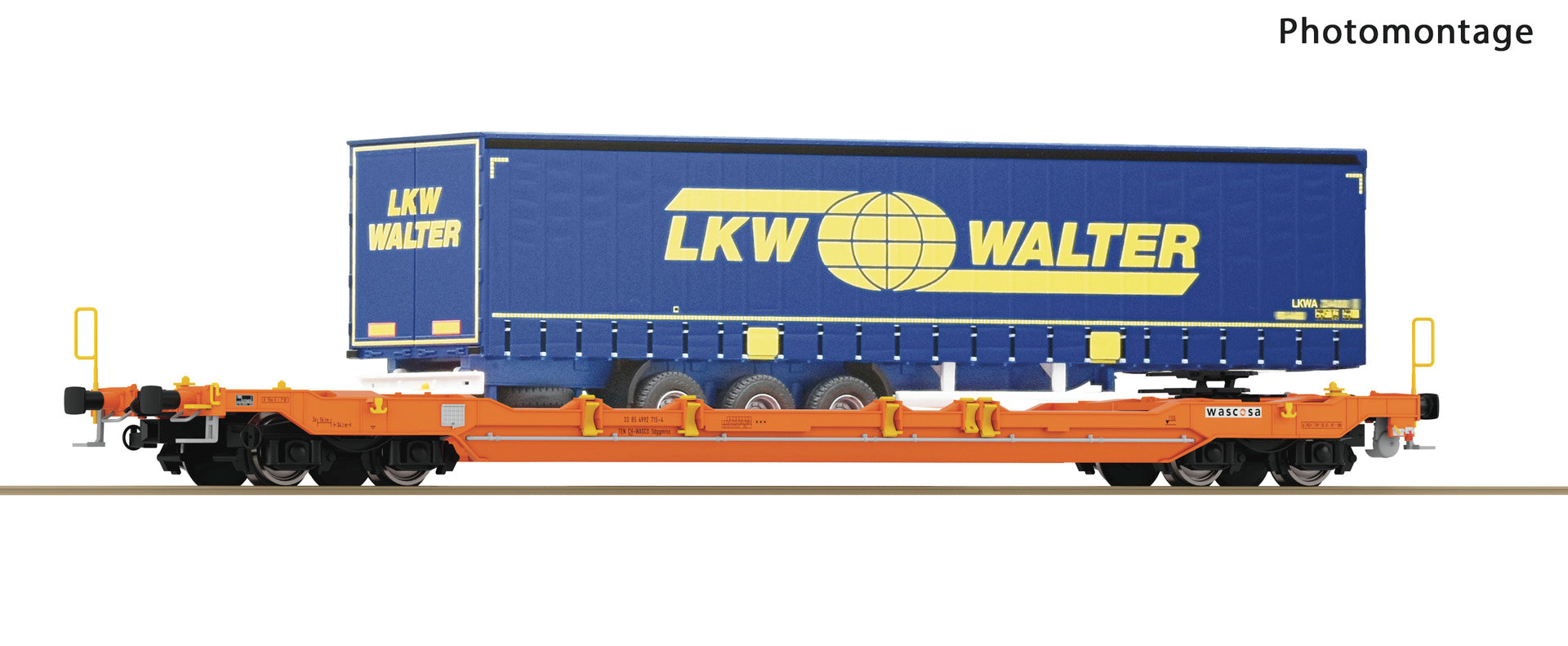 Roco Wascosa T5 Pocket Wagon w/LKW Walter Trailer Load VI RC6600063