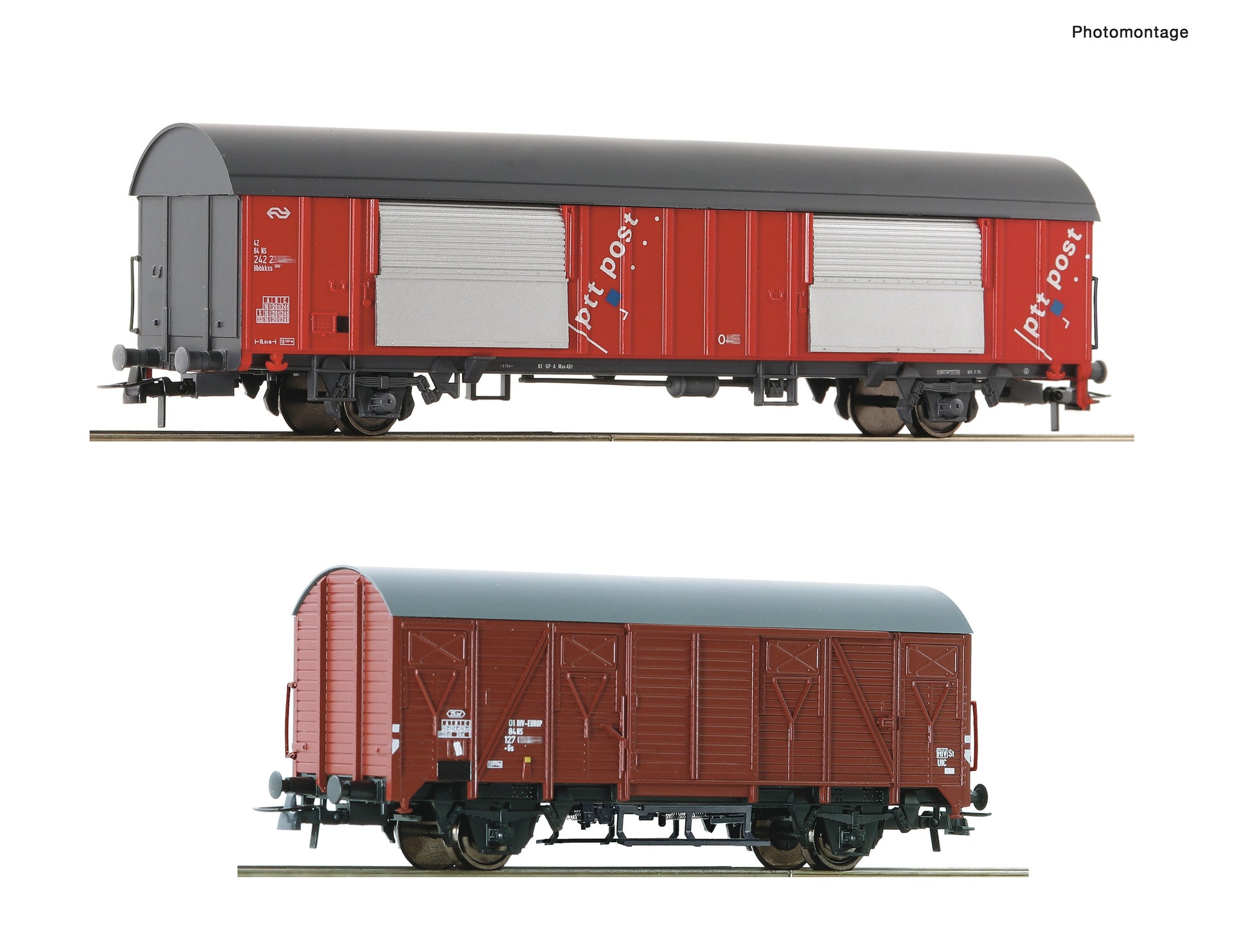Roco NS Hbbkkss/Gs Mail Wagon Set (2) IV RC6600074