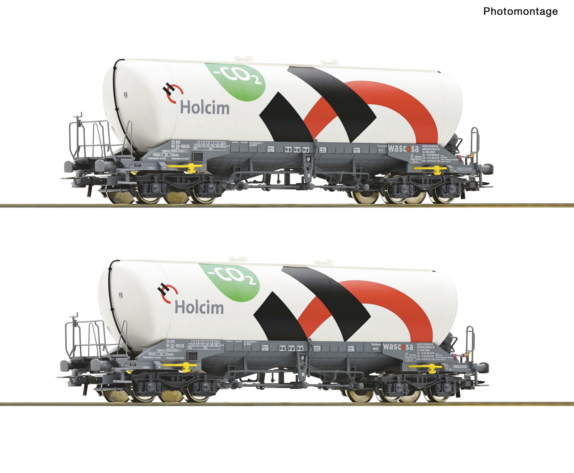Holcim Uacns Bogie Silo Wagon Set (2) VI