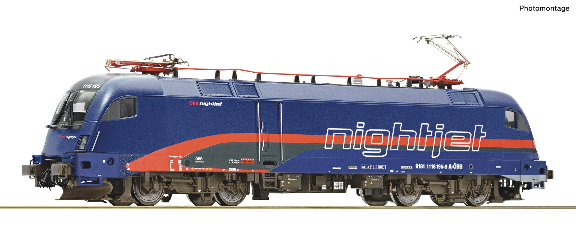 Roco OBB Nightjet Rh1116 195-9 Electric Loco VI (DCC-Sound) RC70496 ...