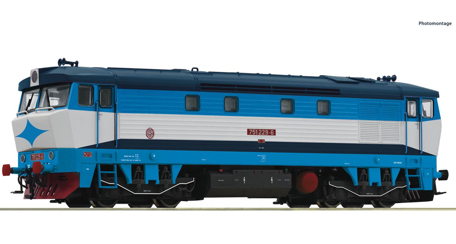 Roco CD Rh751 229-6 Diesel Locomotive V (DCC-Sound) RC70925