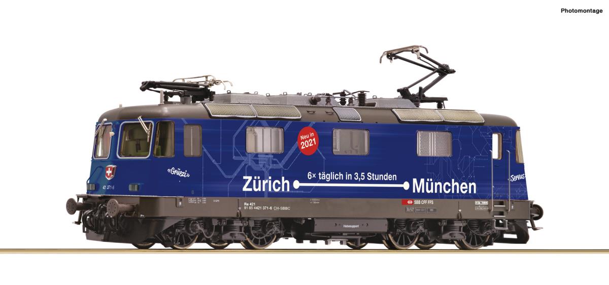 Roco SBB Re421 371-6 Zurich-Munich Electric Loco VI (DCC-Sound) RC71413