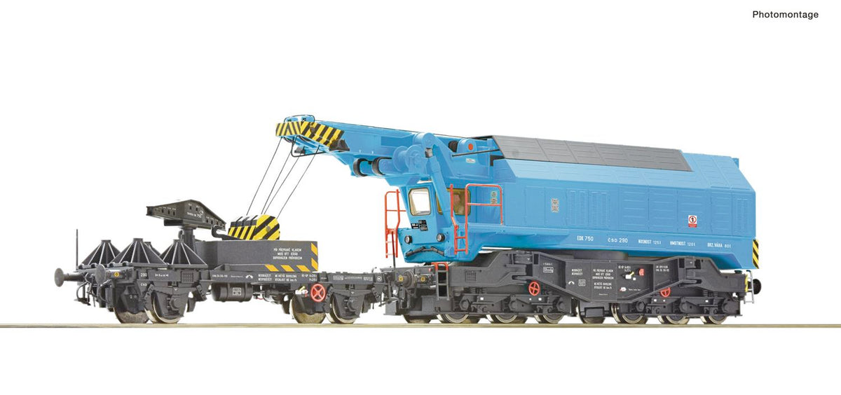 Roco CSD Six Axle Railway Crane w/Telescopic Boom IV(DCC-Sound) RC73038