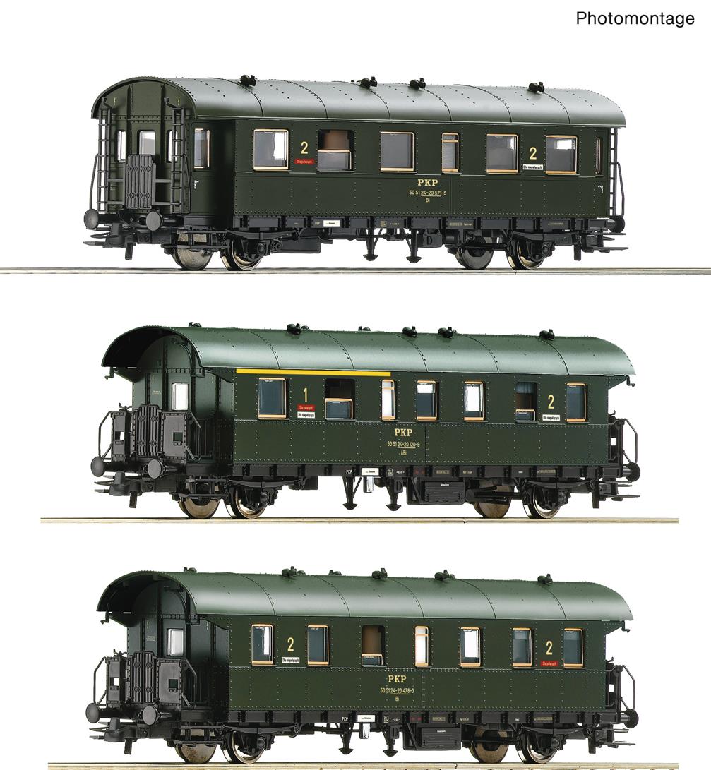 Roco PKP Coach Set (3) IV RC74019