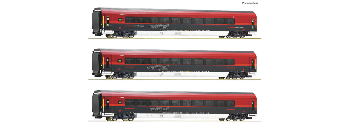 Roco OBB Railjet Coach Set (3) VI RC74040