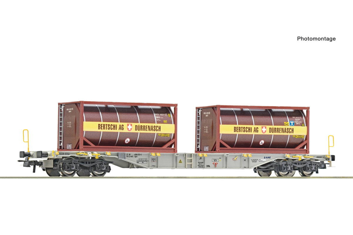 Roco SBB Sgnss Bogie Flat Wagon w/Bertschi Container Load VI RC77346