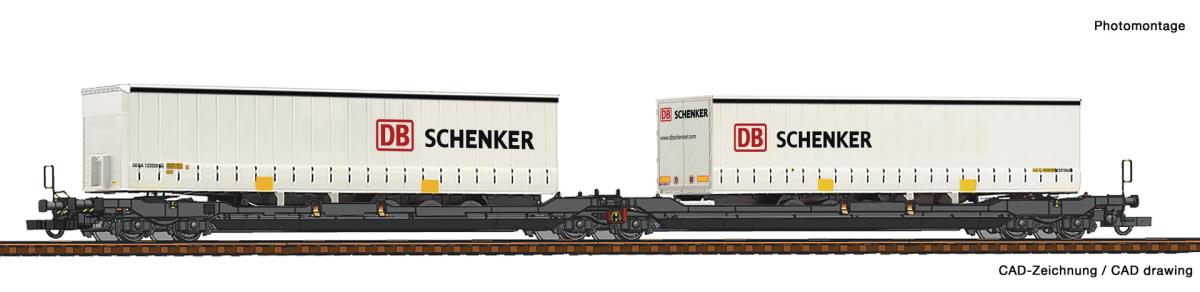Roco KombiVerkehr Sdggmrs738 Double Pocket Wagon DB Schenker VI RC77390