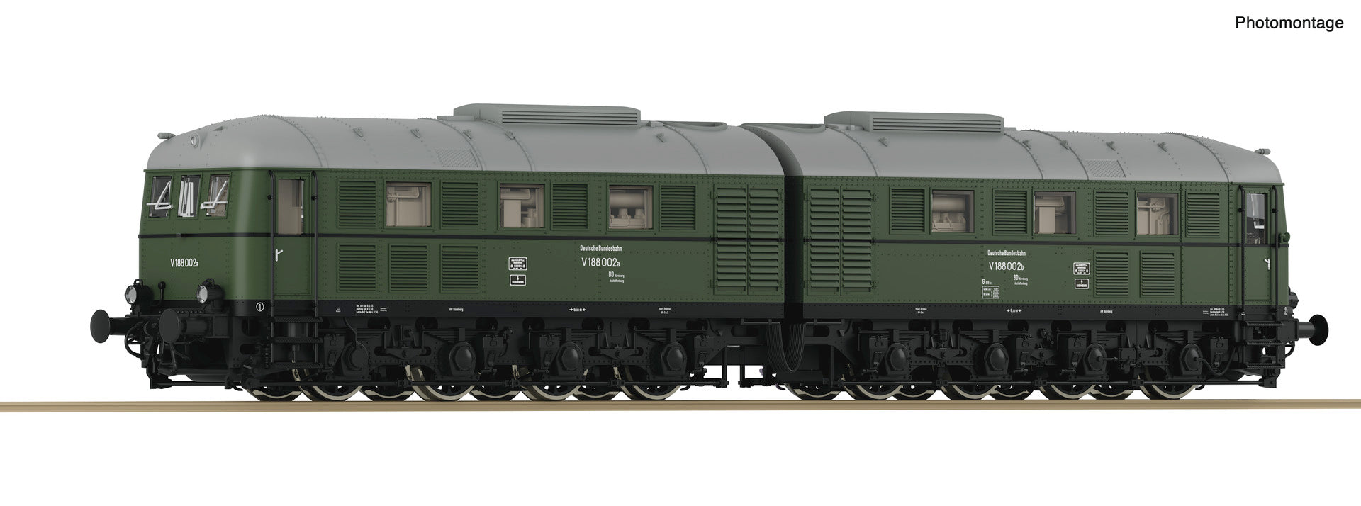 Roco DB V188 002 Double Diesel Locomotive III (~AC-Sound) RC78118