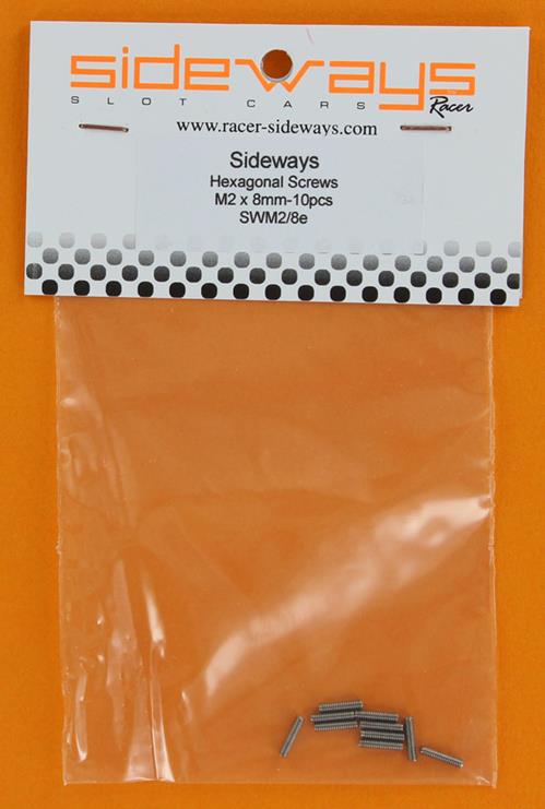 Sideways Hexagonal Screws Hard M2 x 8mm (10) RCSWM2-8-EVO