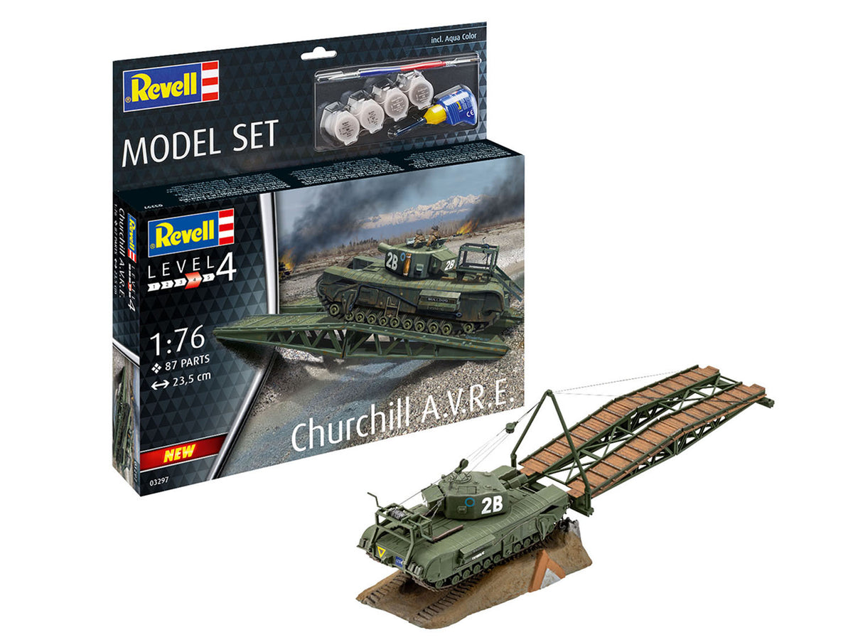 Revell British Churchill AVRE Model Set (1:76 Scale) RL63297