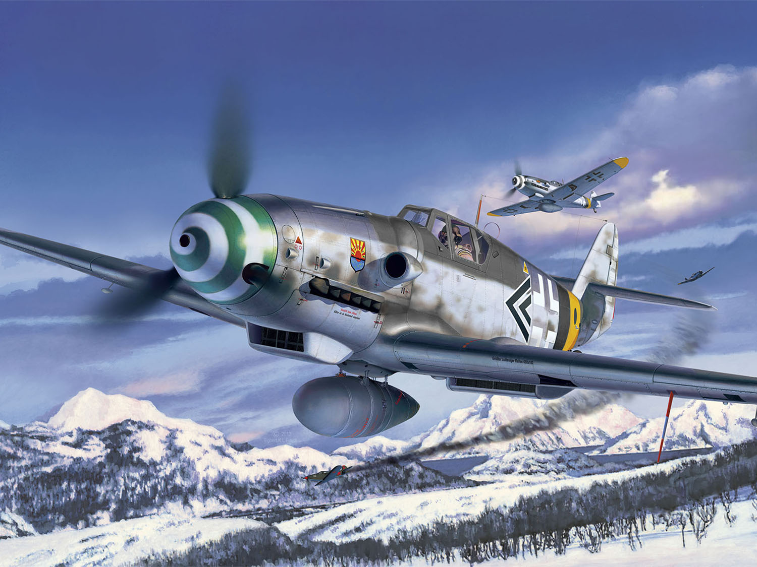 Revell German Messerschmitt Bf109G-6 easy-click Model Set (1:48) RL63653