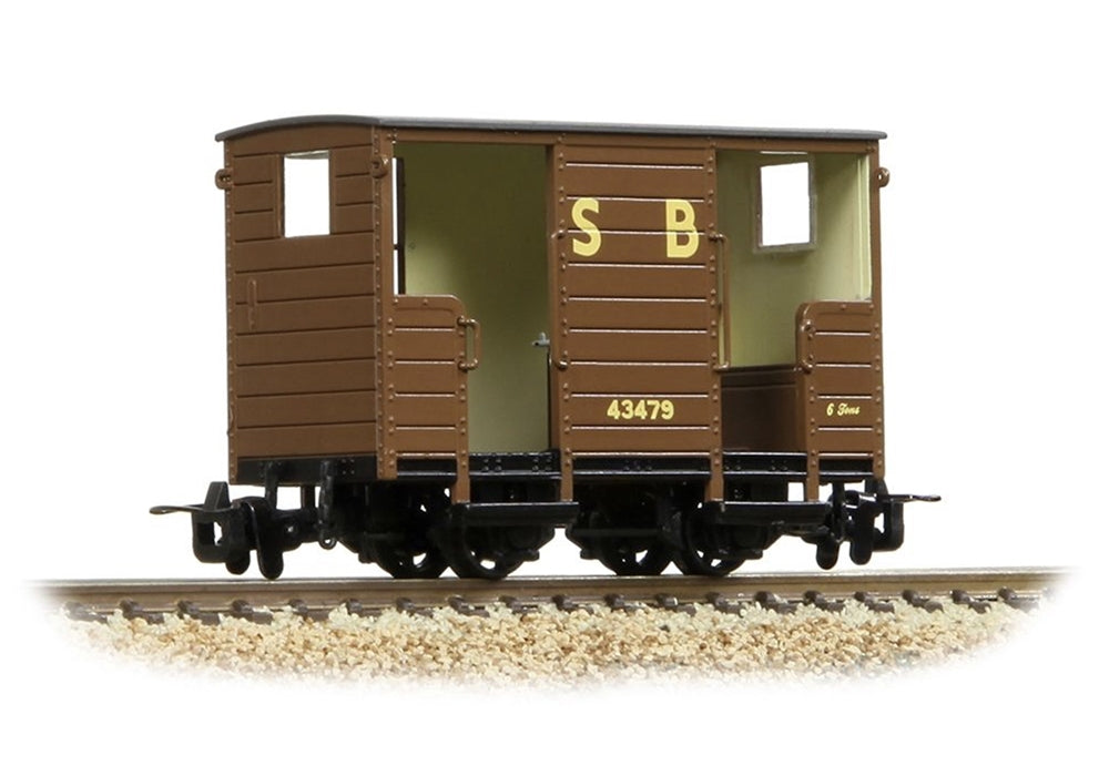 Narrow Gauge Rnad Open-End Brake Van Statfold Barn Railway Brown 393-101A