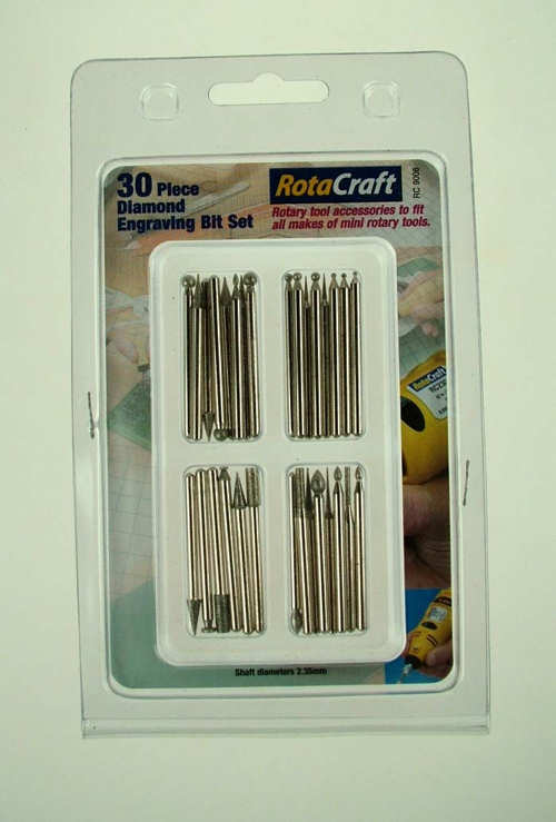 Rotacraft Diamond Engraving Bit Set (30pc) RTRC9006