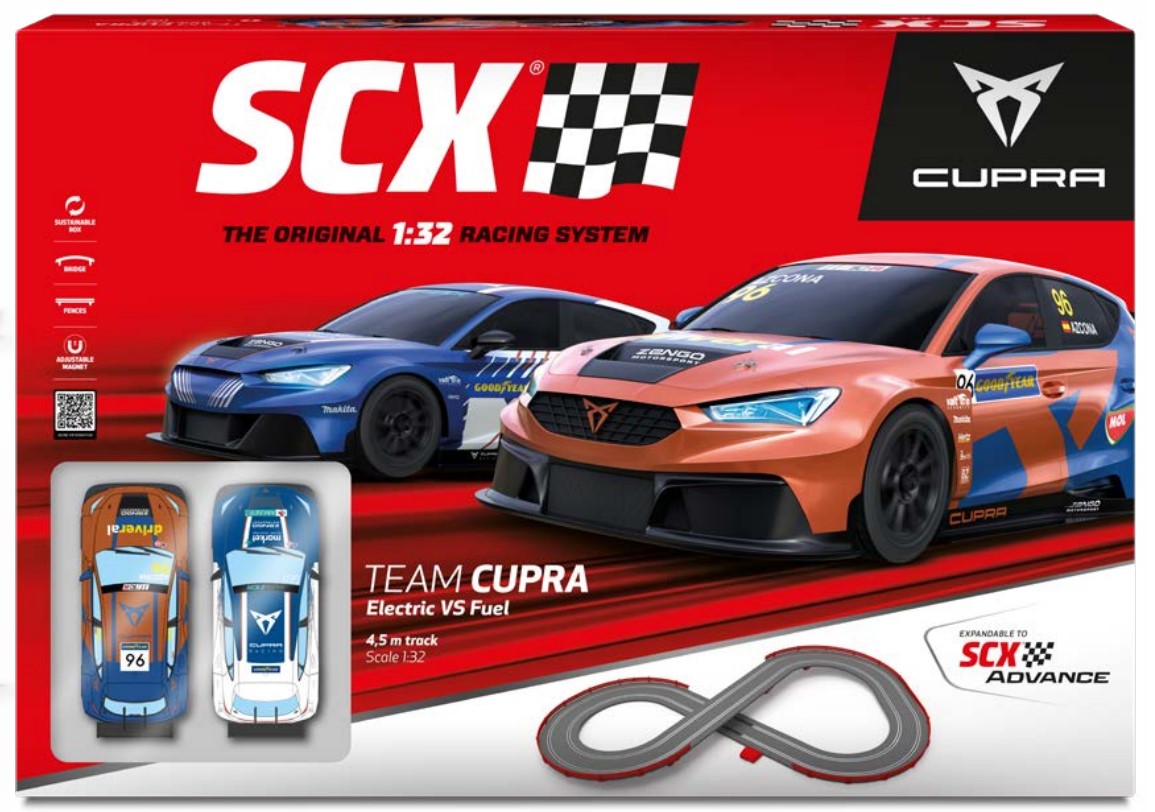 SCX Team Cupra (Electric v Fuel) Starter Set SCXU10423