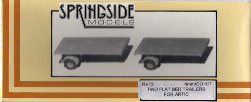 Springside Flatbed Trailers for Articulated Lorries (2) Whitemetal Kit SPRV12