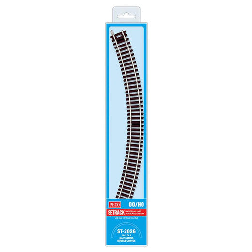 Peco OO No.2 Radius Double Curve, 438mm (17¼in) radius ST-2026