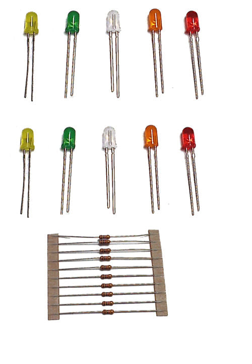 Train Tech LED Pack 5mm Assorted (10) TTLED2