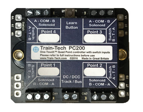 Train Tech DCC Point Controller Quad with Route Store/Switching TTPC200