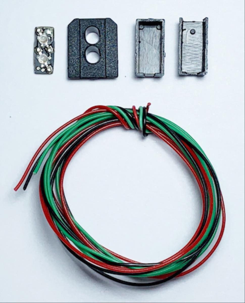 Train Tech Signal Heads Kit 2 Aspect Home (R/G) TTSH2