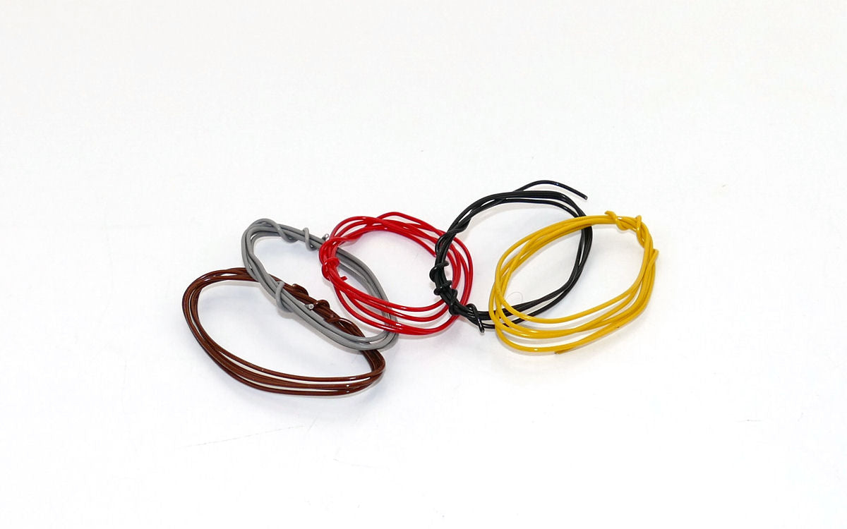 Train Tech 5m 1/0.6mm Solid Core Wire Assorted Colours (5) TTWP2