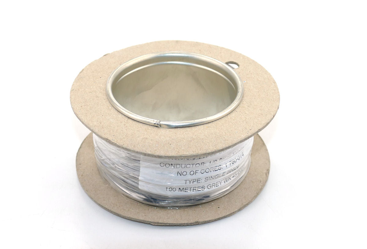 Train Tech 1/0.6mm Grey Solid Wire for Signals 100m Reel TTWP3