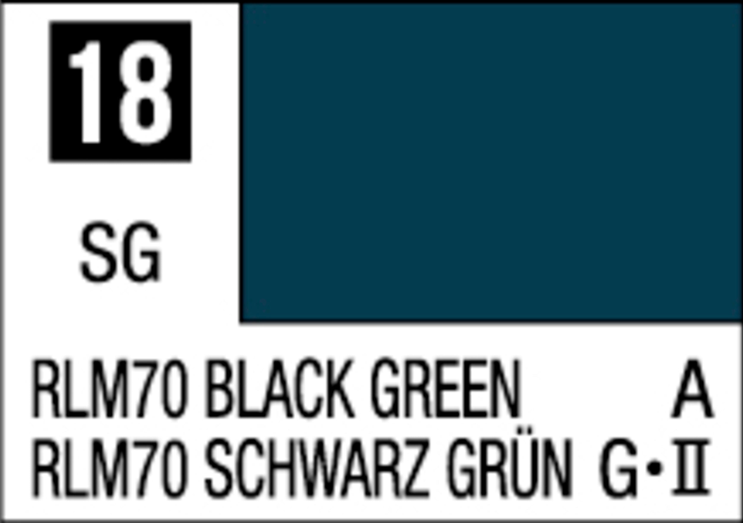 Mr Hobby Mr Color 10ml C-018 RLM70 Black Green