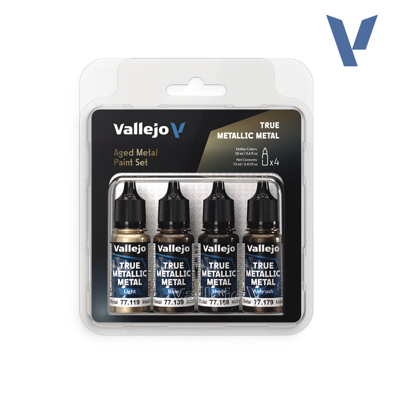 Vallejo TMM Paint Set - Aged Metal (x4 Colours)