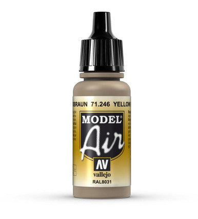 AV Vallejo Model Air 17ml - Yellow Brown