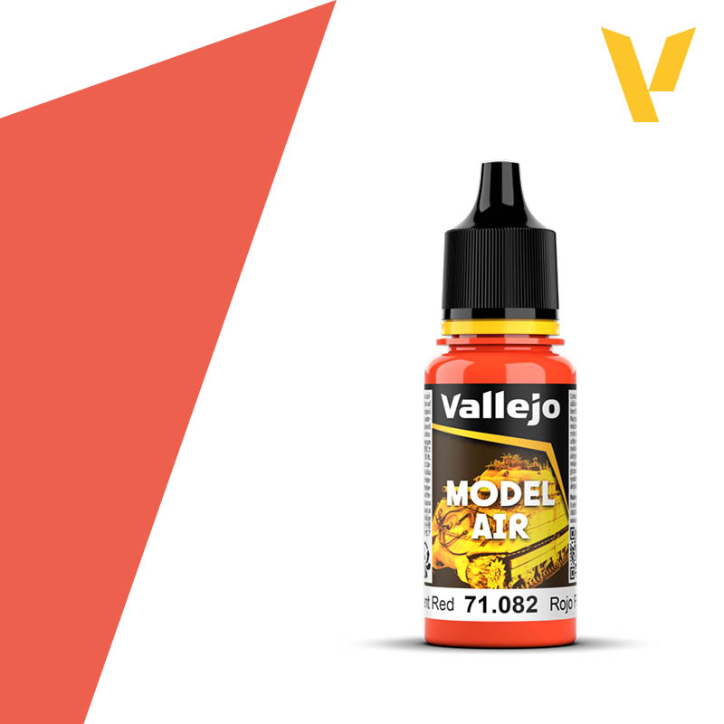 AV Vallejo Model Air 17ml - Fluorescent Red