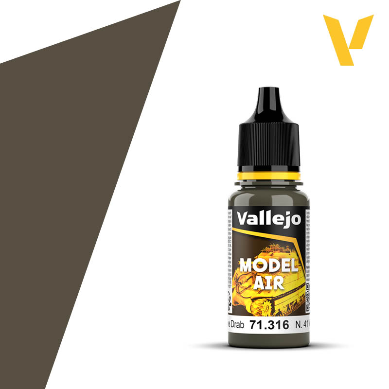AV Vallejo Model Air 17ml - N41 Dark Olive Drab