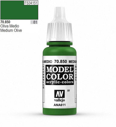 AV Vallejo Model Color 17ml - Medium Olive - OLD Formula