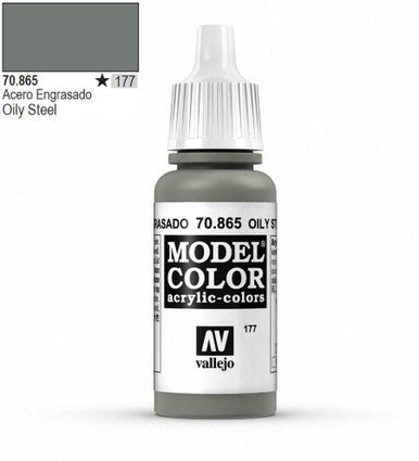 AV Vallejo Model Color 18ml - Metallic Oily Steel