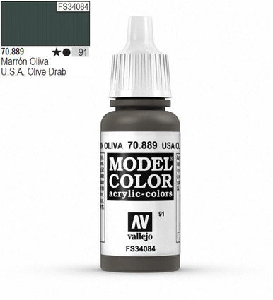 AV Vallejo Model Color 18ml - US Olive Drab
