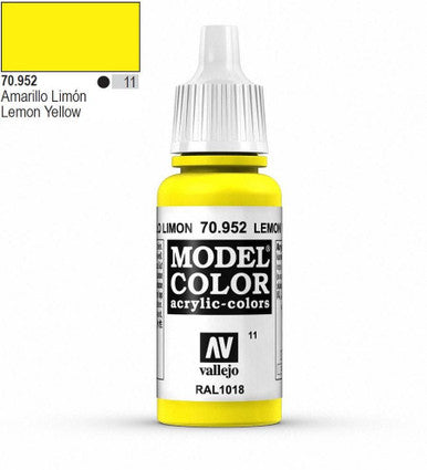AV Vallejo Model Color 17ml - Lemon Yellow - OLD Formula