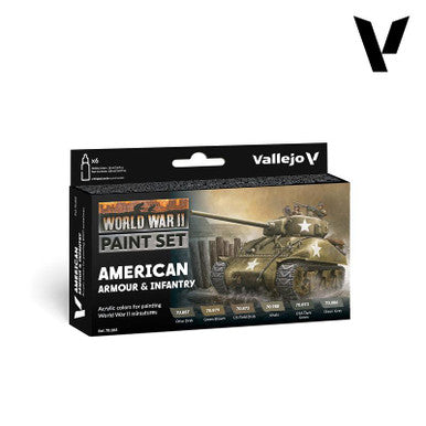 AV Vallejo Model Color Set - WWII American Armour&Infantry