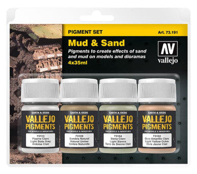 AV Vallejo Pigments Set - Mud & Sand