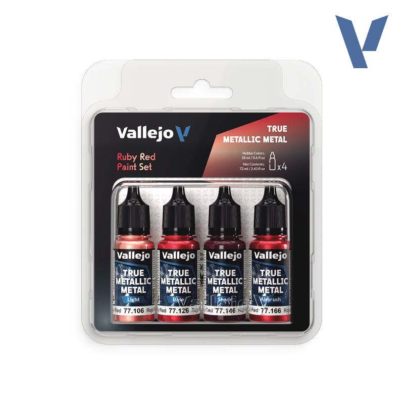 Vallejo TMM Paint Set - Ruby Red (x4 Colours)