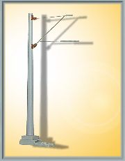 Viessmann Catenary Concrete Mast with Beam 98.5mm VN4118