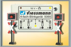 Viessmann St Andrews Cross Warning Lights (2) w/Blinking Electronics VN5060