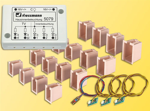 Viessmann House Interior Lighting with TV Simulation Set VN5079