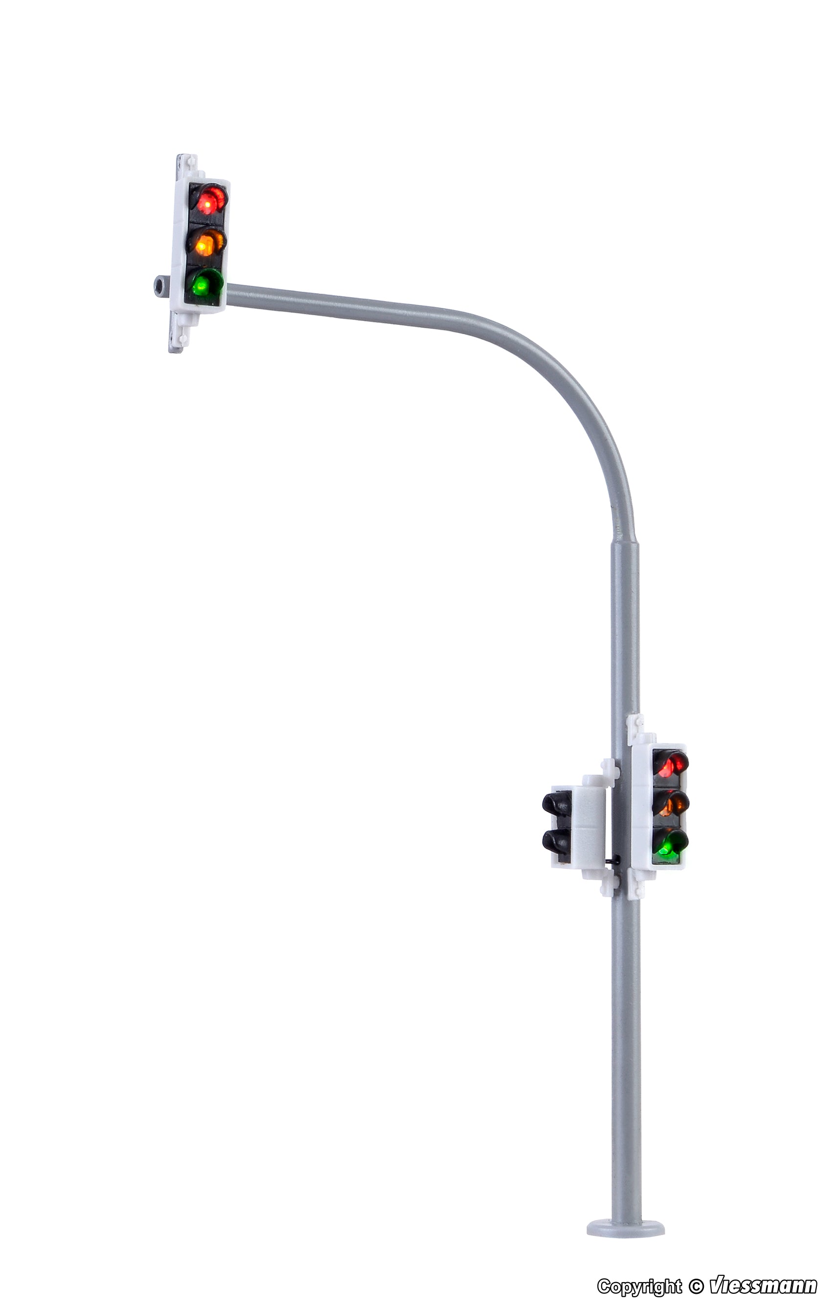 Viessmann Arced Traffic Light w/Pedestrian Signal Set LED (2) VN5094