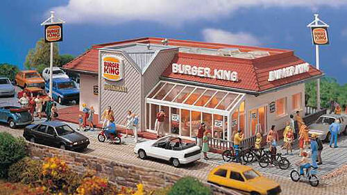 Vollmer Burger King Restaurant with Interior and LED Lighting Kit VO43632