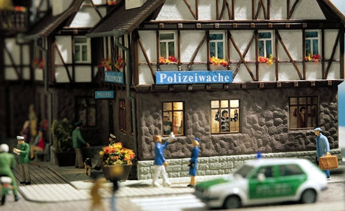 Vollmer City Hall/Police Station with Interior and LED Lighting Kit VO43693