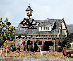 Vollmer Stable with Pigeonry and Horse Boxes Kit VO43726