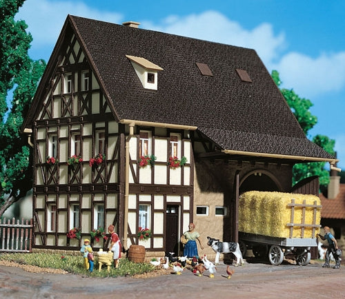 Vollmer Farmhouse with Barn and Yard Gate Kit VO43731