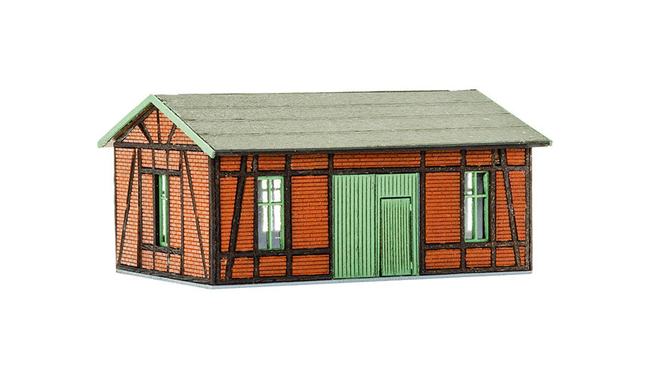 Vollmer Workshop with Brick/Timber Facade Kit VO49380