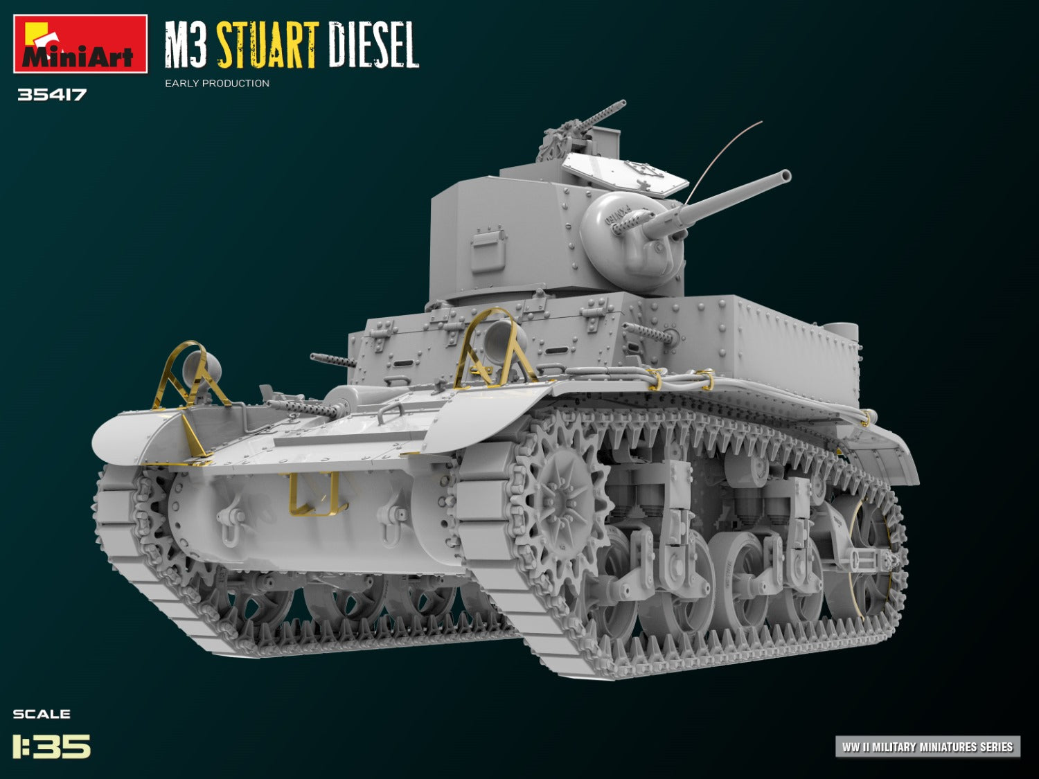  Miniart 1:35 - M3 Stuart Diesel Early Prod  