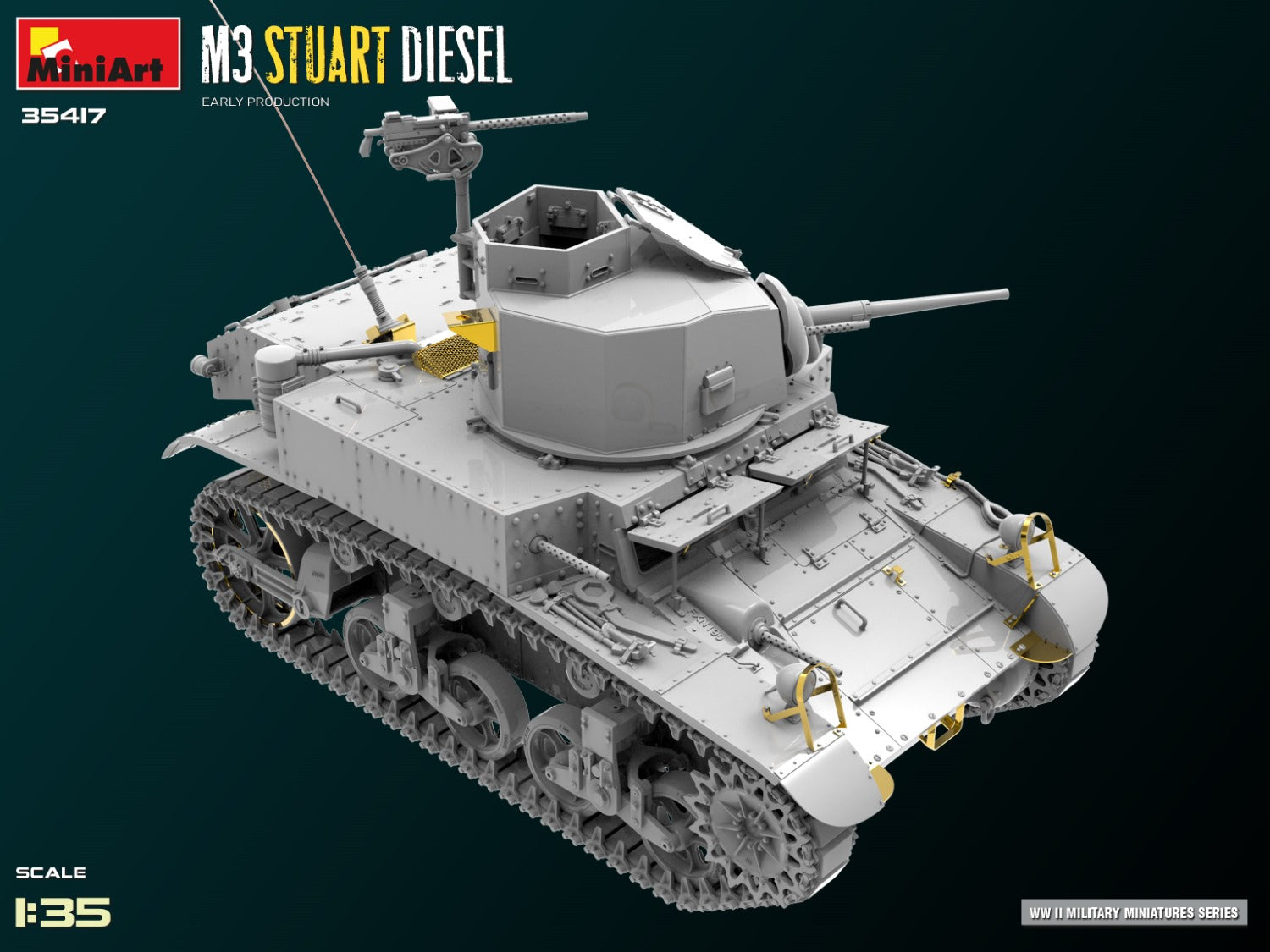  Miniart 1:35 - M3 Stuart Diesel Early Prod  