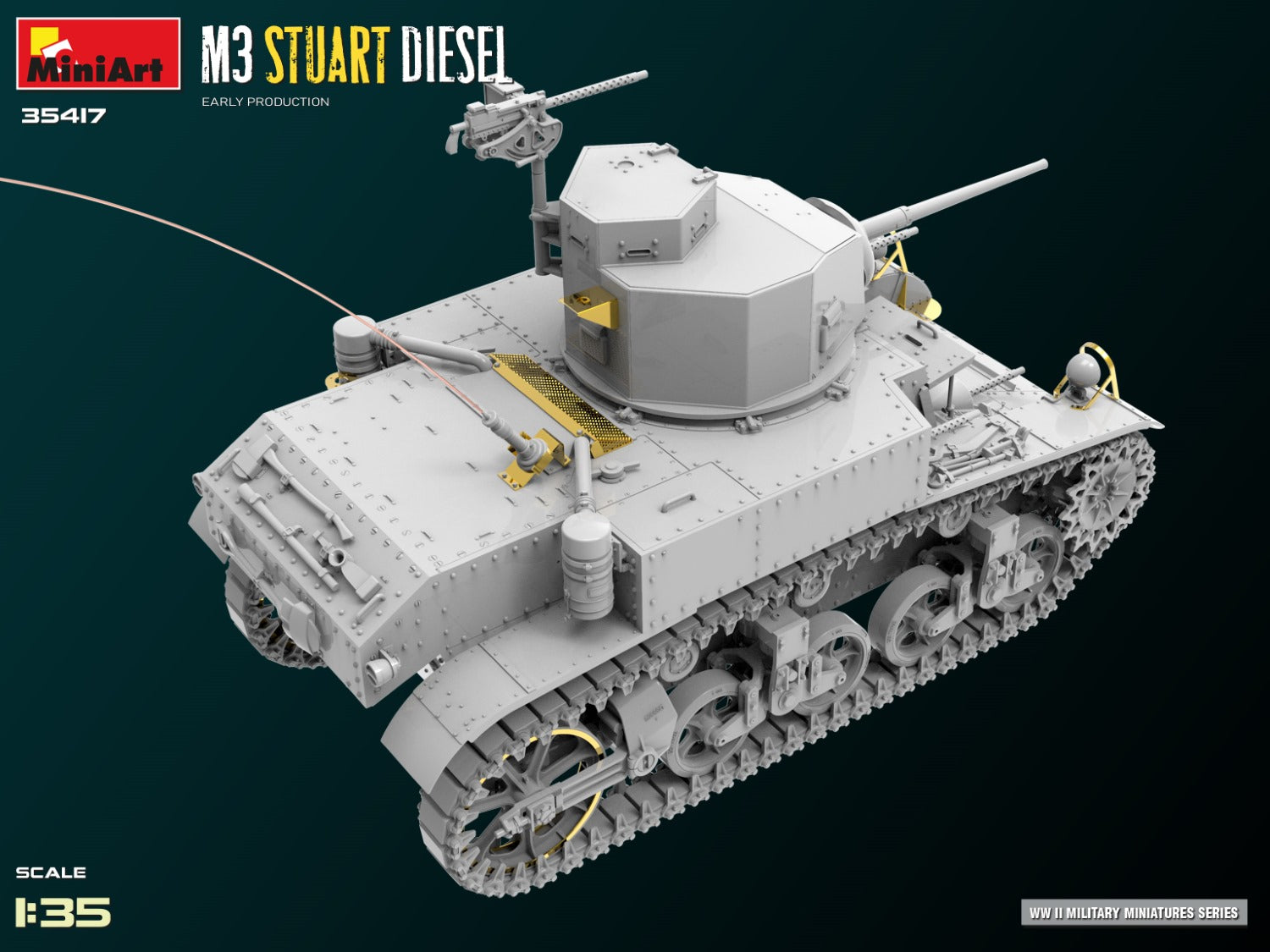  Miniart 1:35 - M3 Stuart Diesel Early Prod  