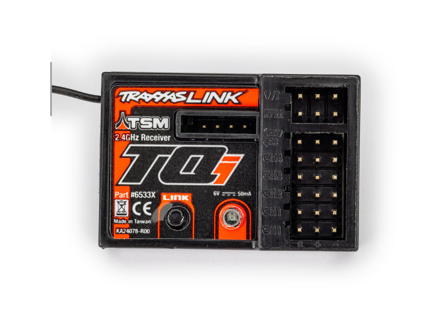 Receiver, micro, TQi 2.4GHz with telemetry & TSM (5-channel)